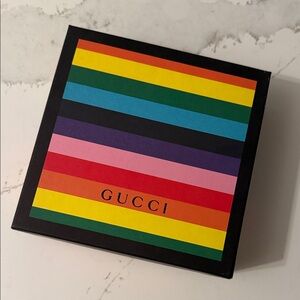 Authentic Rainbow Gucci Box and Black Duster